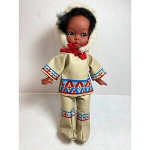 Vintage Eskimo (Inuit) Doll Regal Canada 11" Traditional Attire